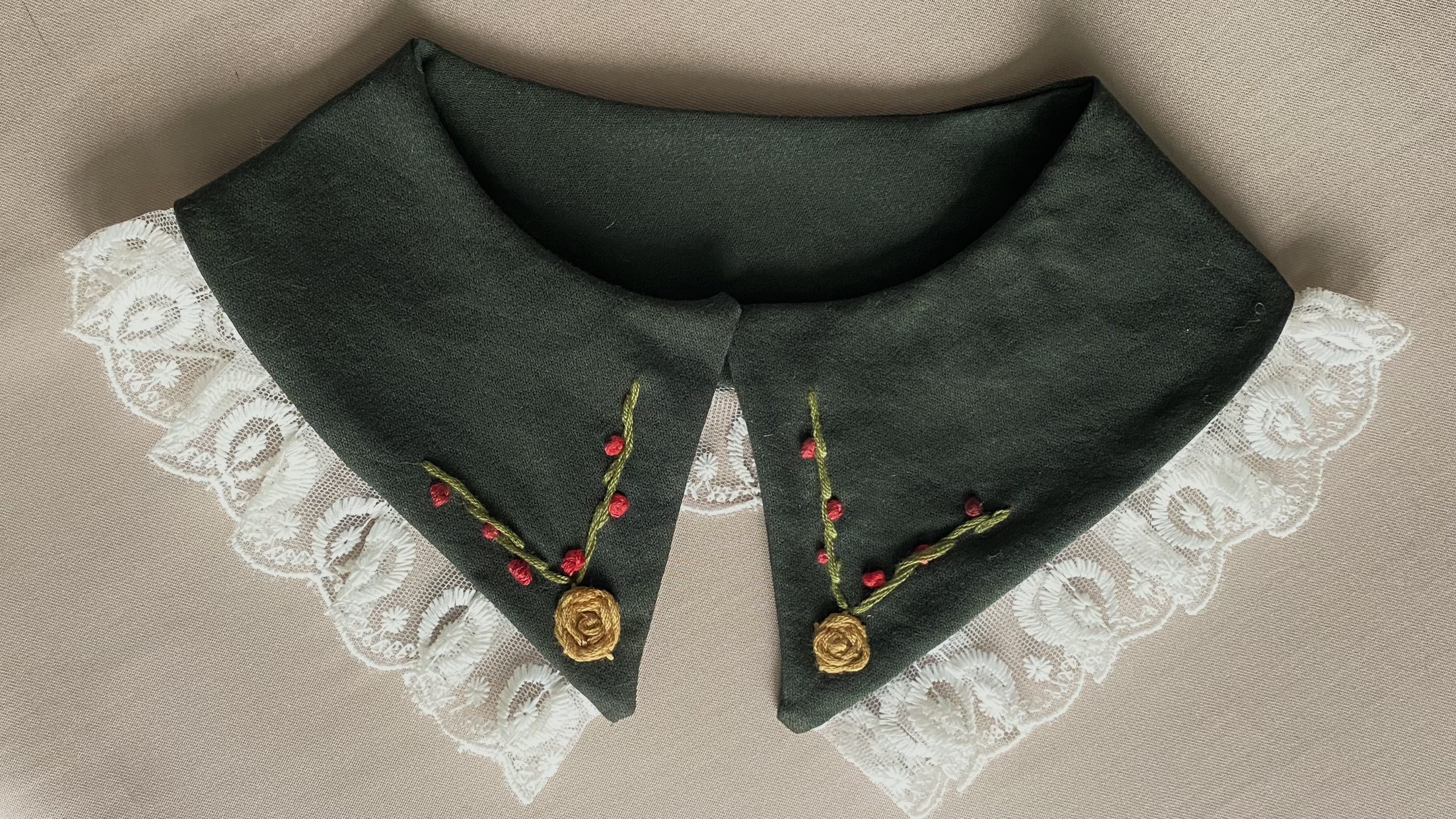 یقه آماده اکسسوری گلدوزی و ترکیب تور